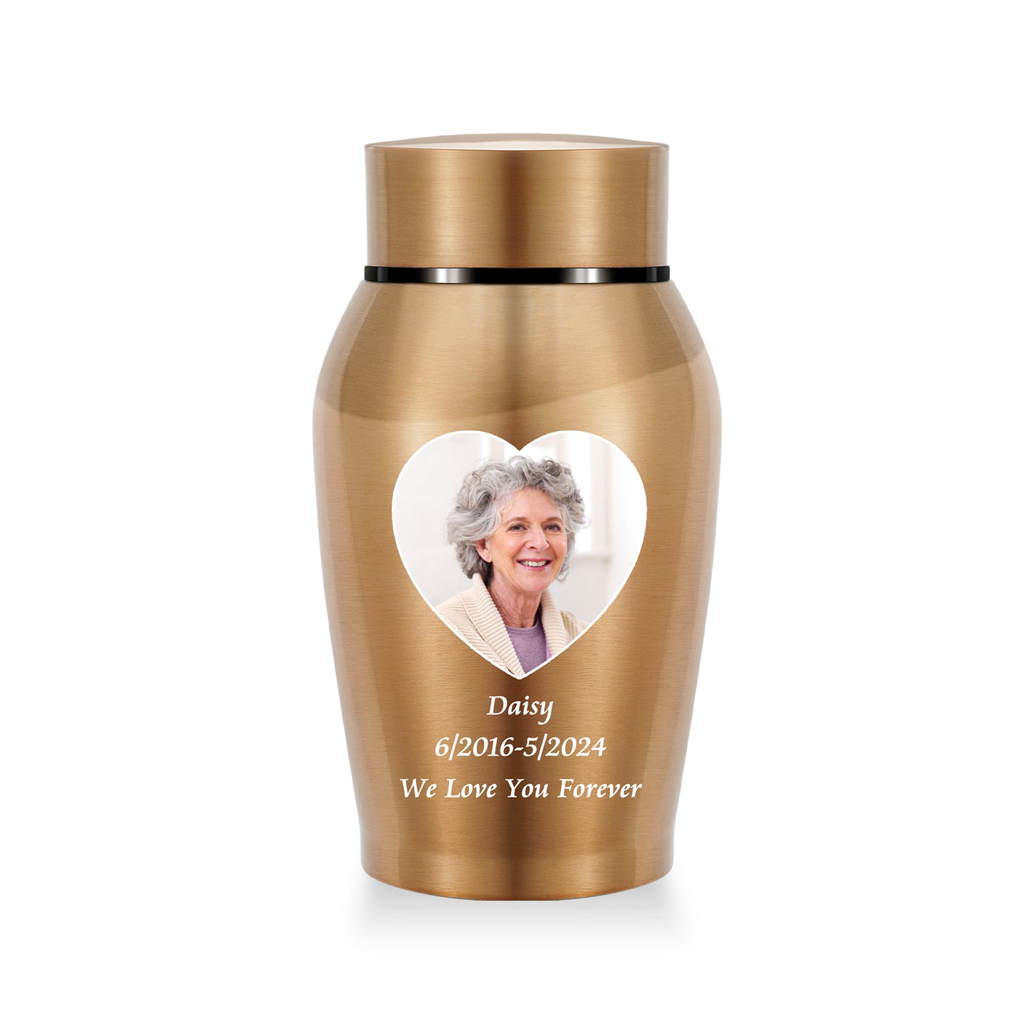 Stainless Steel Photo Personalized Urn for Human Ashes