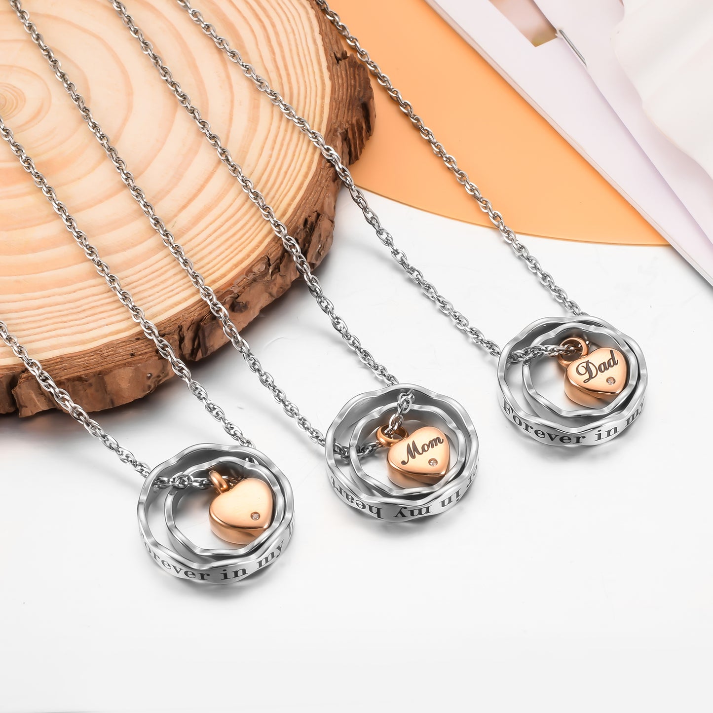 Heart Cremation Ashes Pendant Necklace