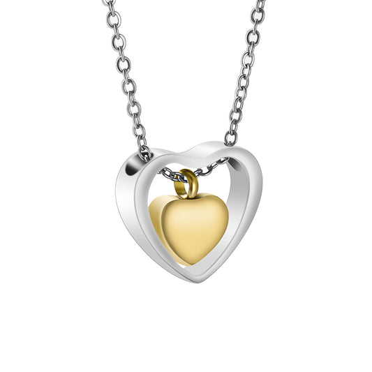 Stainless Steel Heart Cremation Necklace