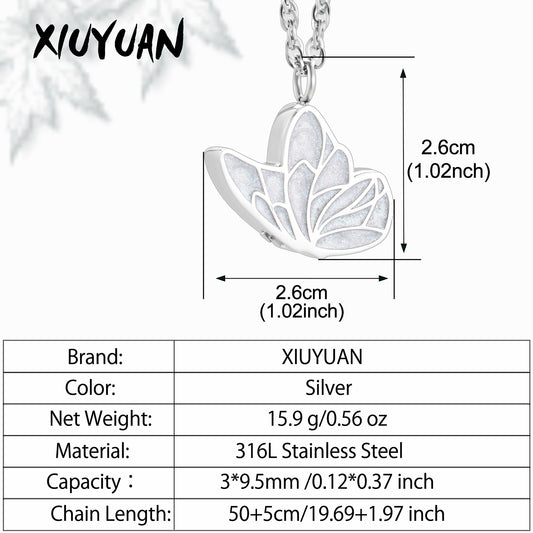 Unique Butterfly Memorial Necklace for Ashes