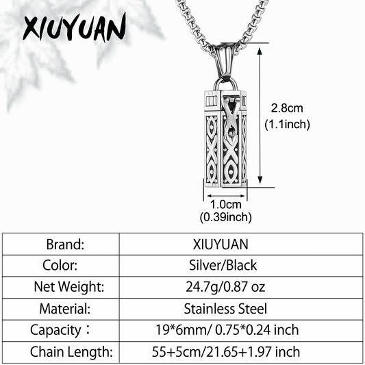 Retro Cremation Urn Pendant