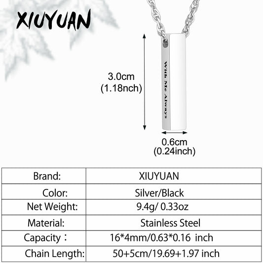 Simple Bar Cremation Necklace