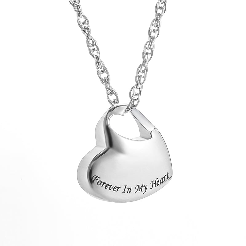 Heart Cremation Pendant Necklace
