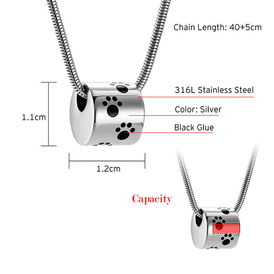 Paws Ring Filled Cremation Pendant