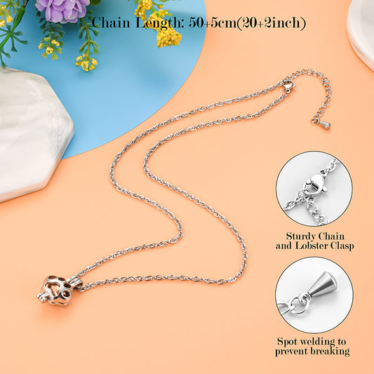 Memorial Paws Cremation Pendant Necklace