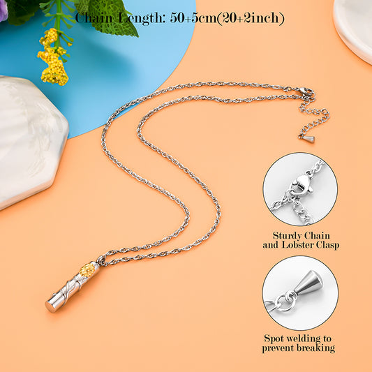 Sunflower Cremation Pendant for Ashes