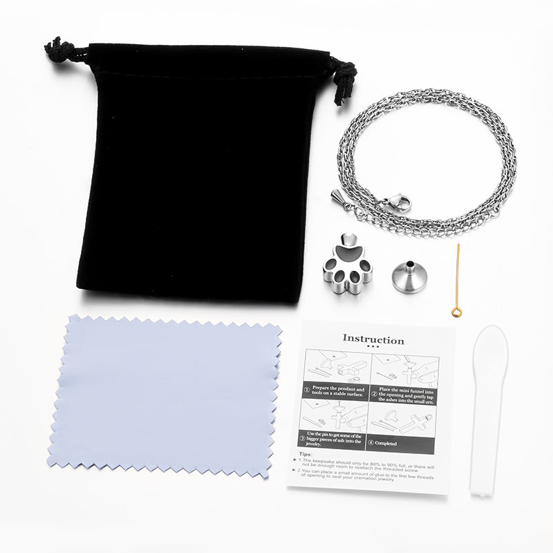 Paw Cremarion Pendant Necklace for Ashes