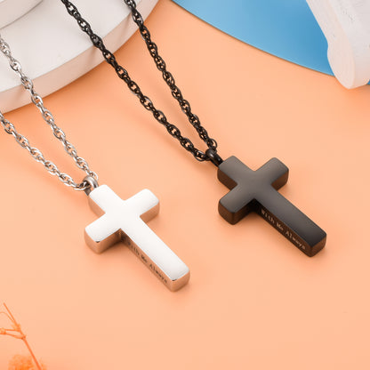 Cross Memorial Necklace: Wearable Urn for Treasured Memories
