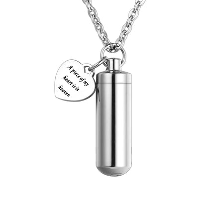 Cylindrical Memorial Necklace