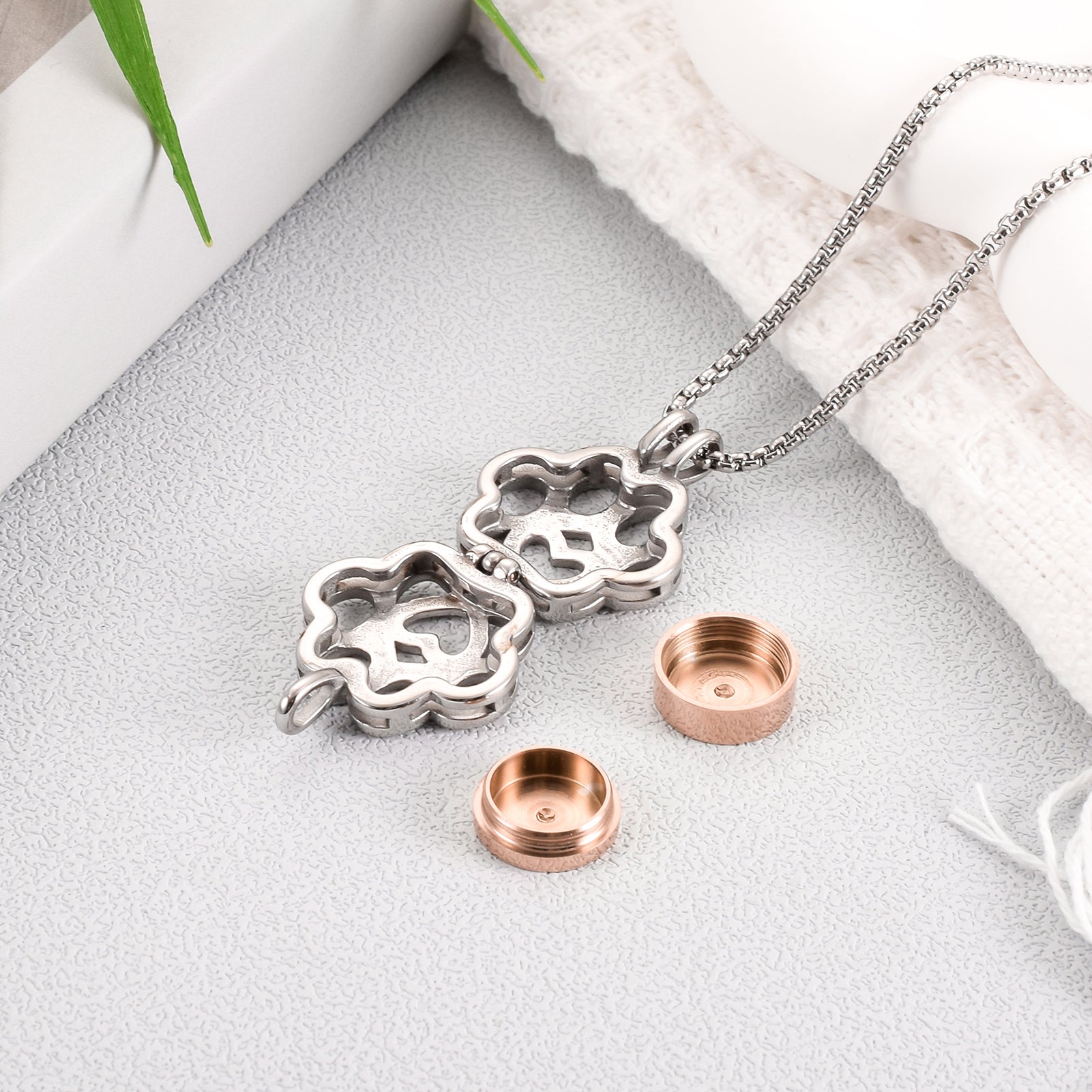 Rose Gold Eternity Paw Cremation Jewelry