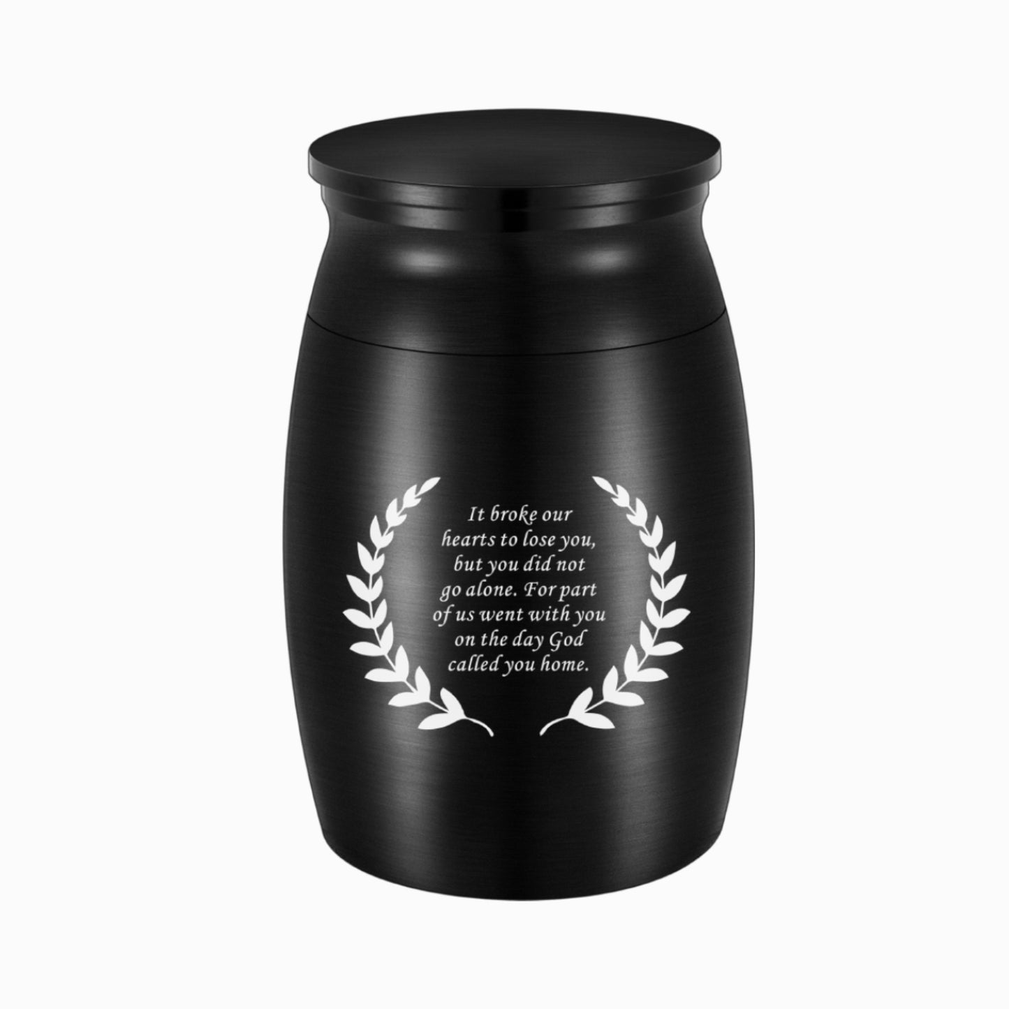 Aluminum Memorial Urns with Engraved Laurel Wreath & Poem