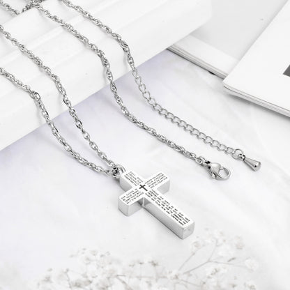 Cross Urn Necklace with Bible