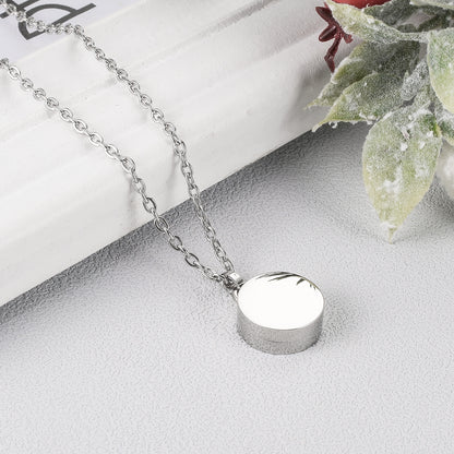 Circle Cremation Necklace Ashes Locket