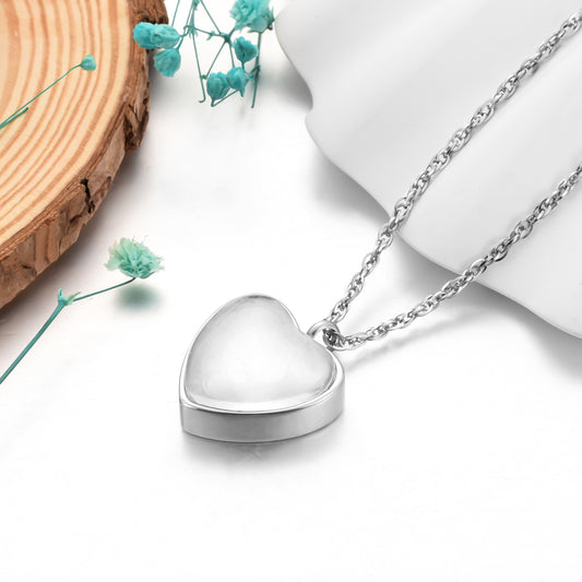 Silver Heart Cremation Jewelry