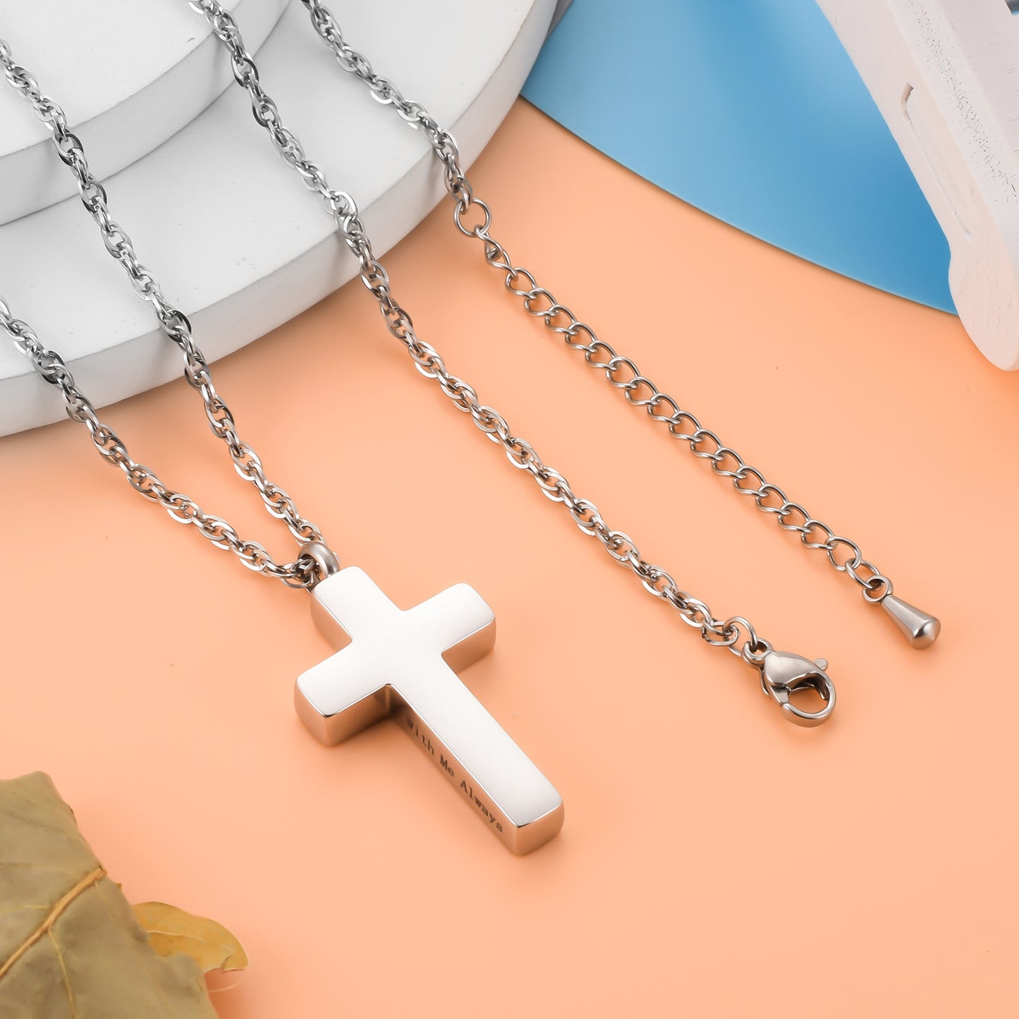 Cross Memorial Necklace: Wearable Urn for Treasured Memories