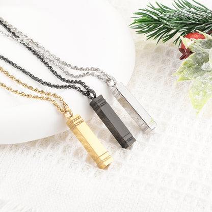 Rectangular Bar Cremation Necklace