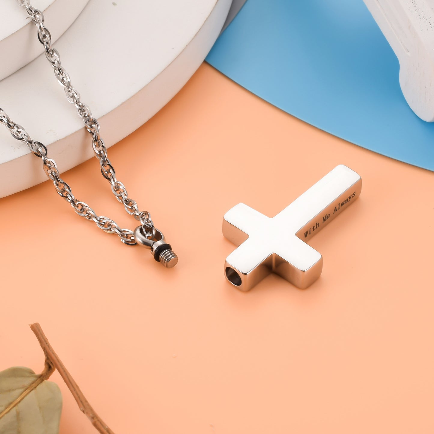 Cross Memorial Necklace: Wearable Urn for Treasured Memories