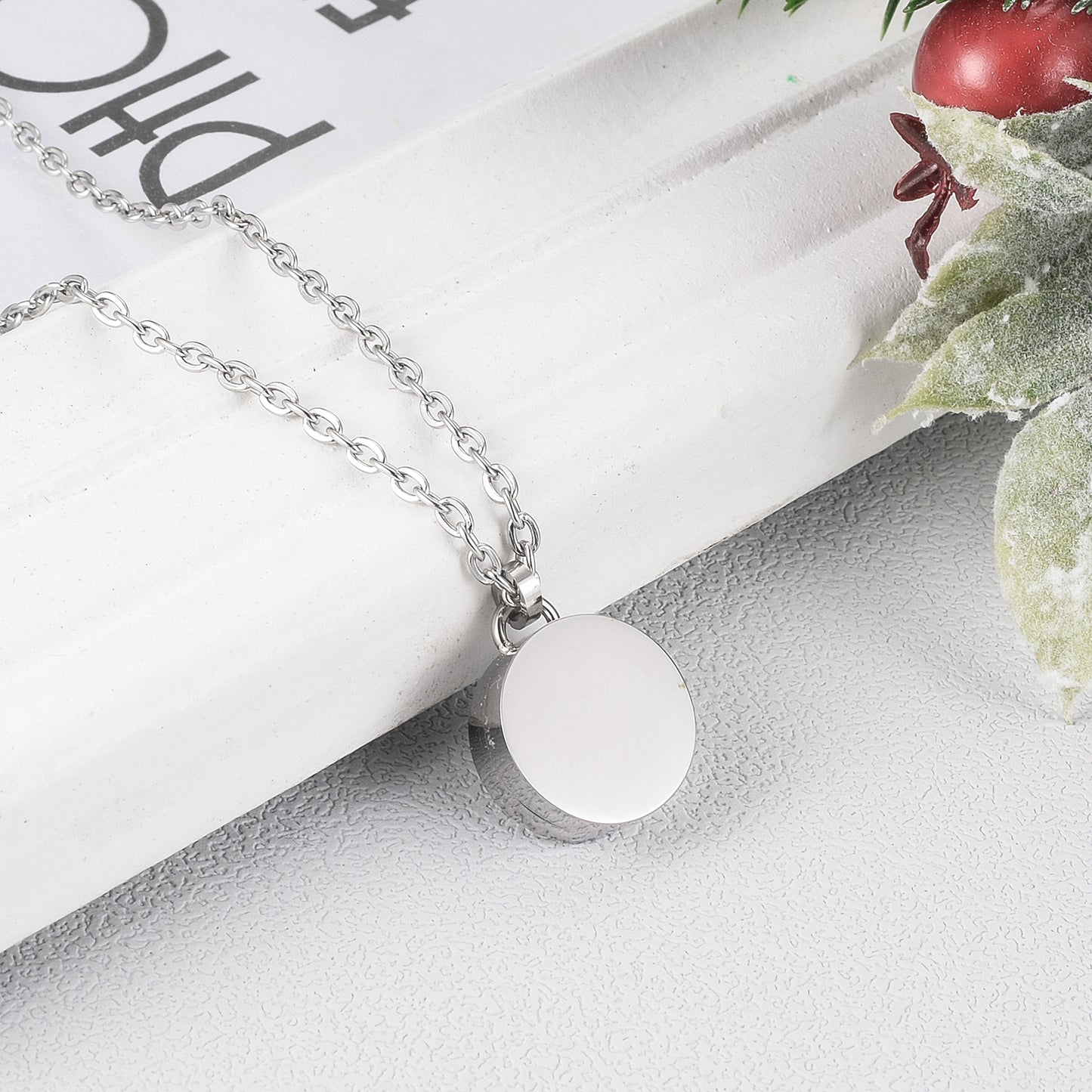 Circle Cremation Necklace Ashes Locket