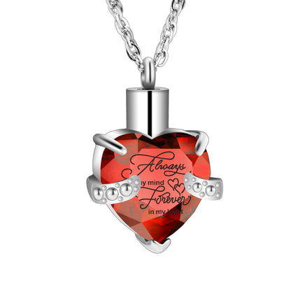 Heart Cremation Pendant Necklace for Women
