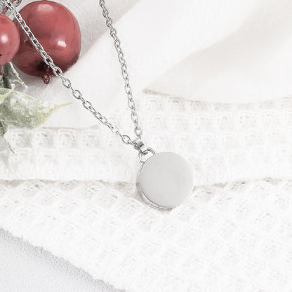 Circle Cremation Necklace Ashes Locket