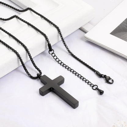 Cross - Shaped Memorial Urn Pendants: Black and Gold Keepsake Necklaces