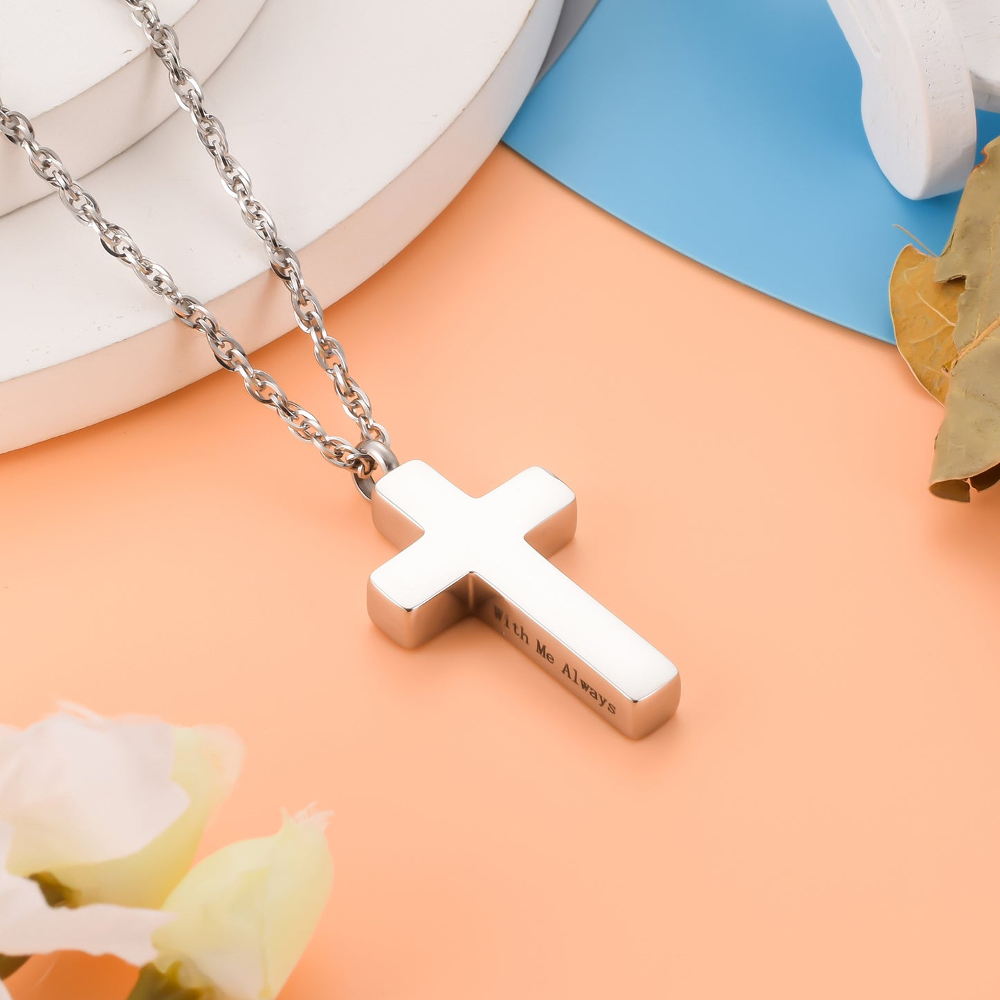 Cross Memorial Necklace: Wearable Urn for Treasured Memories