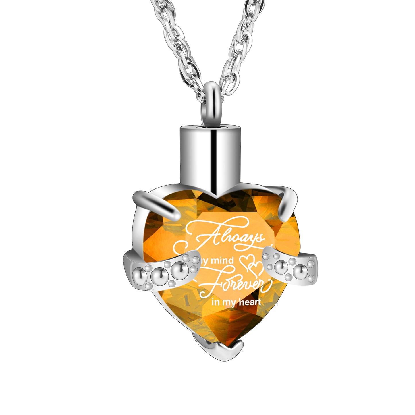 Heart Cremation Pendant Necklace for Women