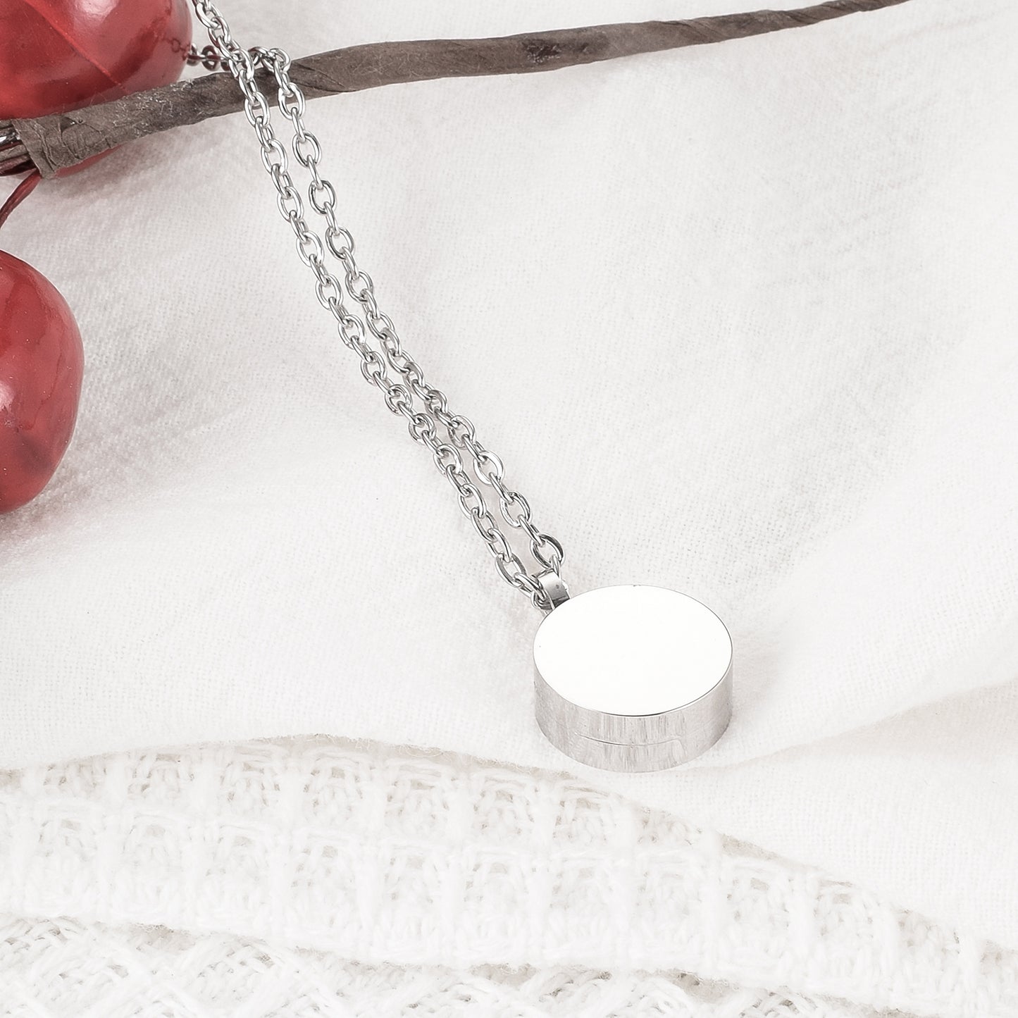 Circle Cremation Necklace Ashes Locket