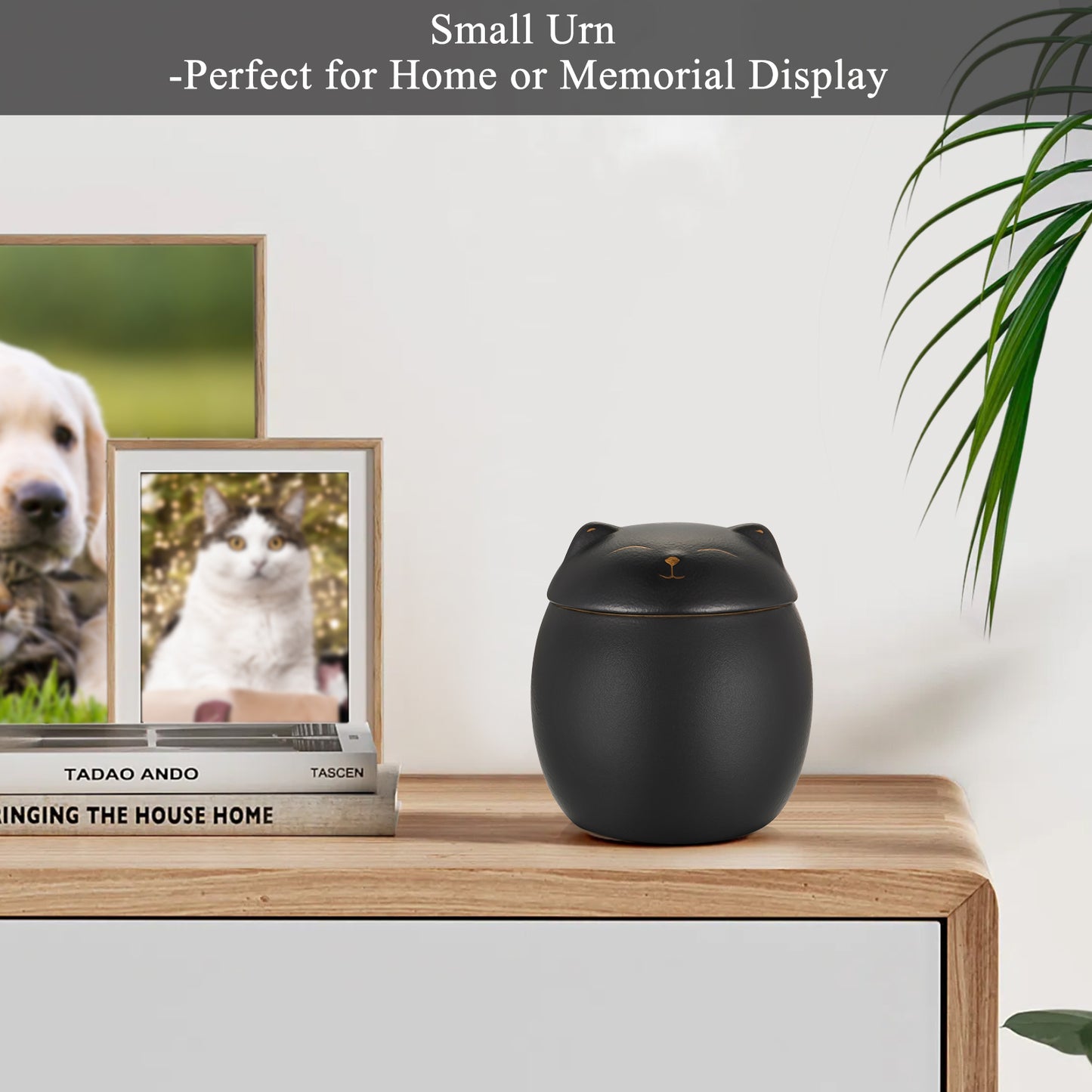 Smiley Shaped Pet Urn for Cat or Dog Memorial Keepsake
