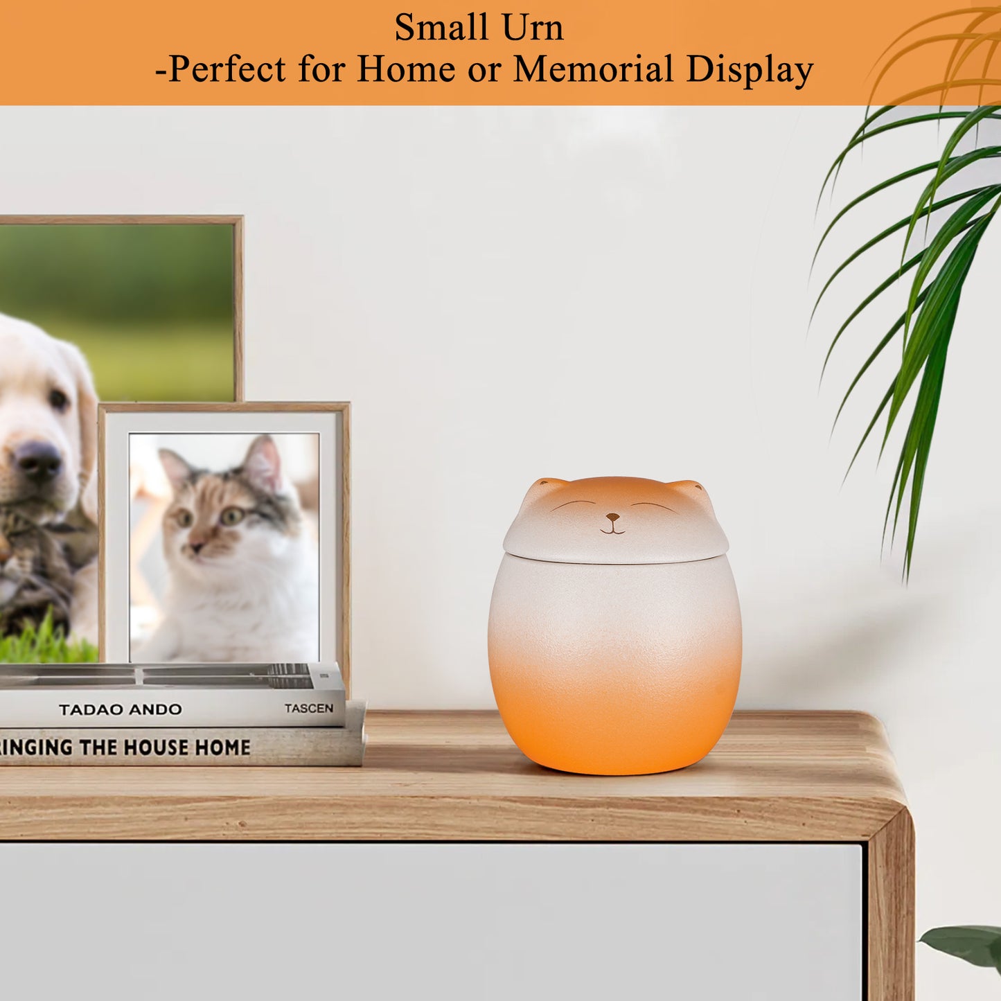 Smiley Shaped Pet Urn for Cat or Dog Memorial Keepsake