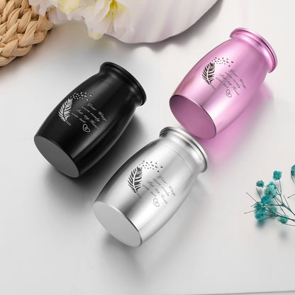 Heartfelt Memorial Urns: Engraved Feather, Birds & 'Your Wings were ready