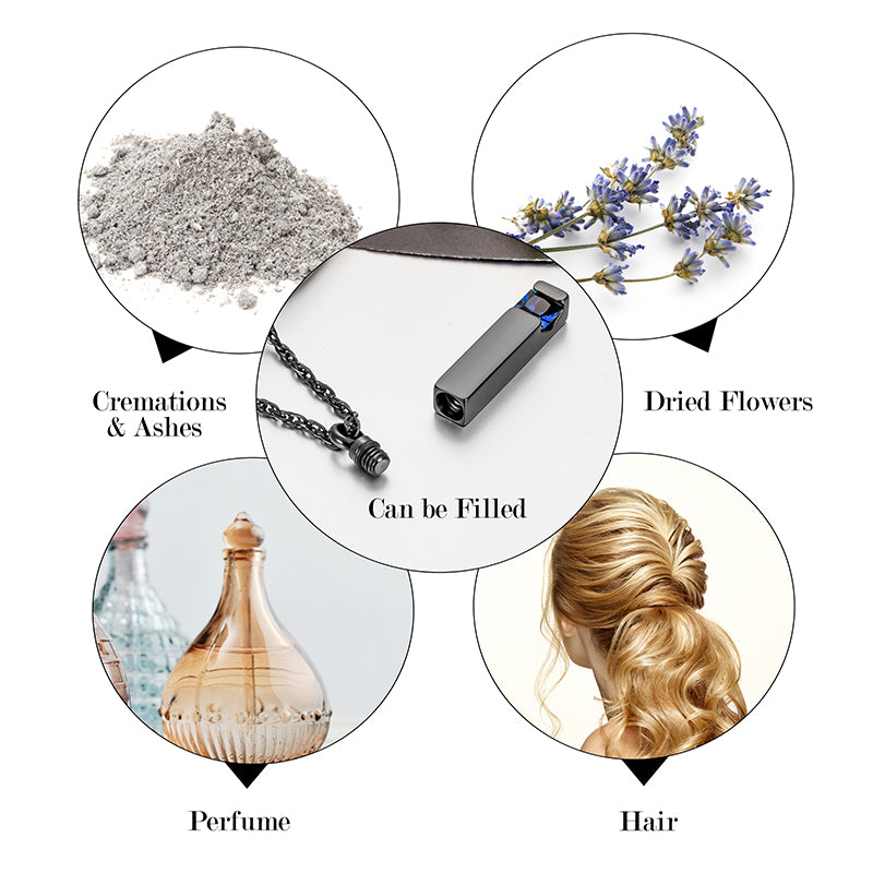 Customizable Month Memorial Necklace with Birthstone Stones