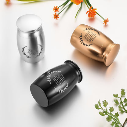 Aluminum Memorial Urns with Engraved Laurel Wreath & Poem