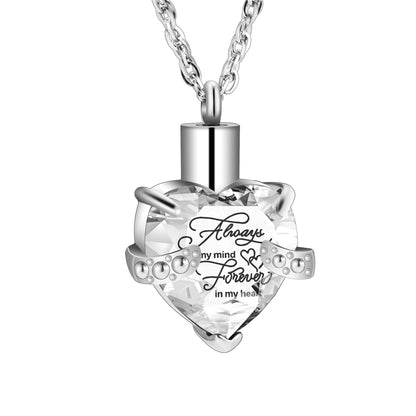 Heart Cremation Pendant Necklace for Women