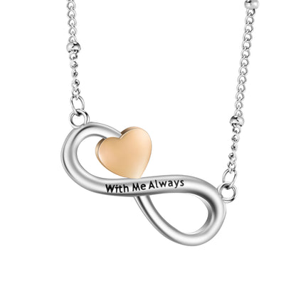 Infinity urn necklace, Ash urn necklace