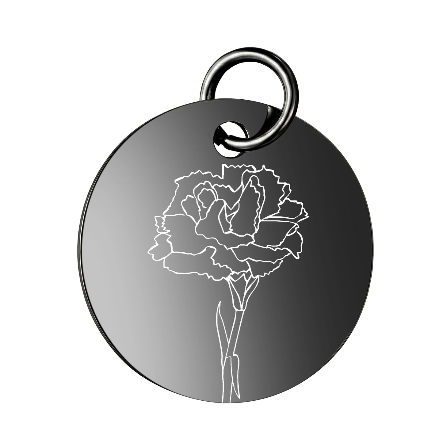 PJ Birth Flower -Black Round