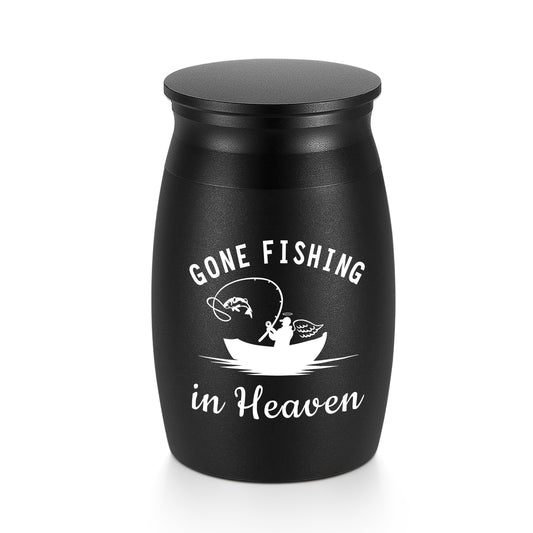 2.76 Inches Black Aluminium Urn for Ashes Keepsake