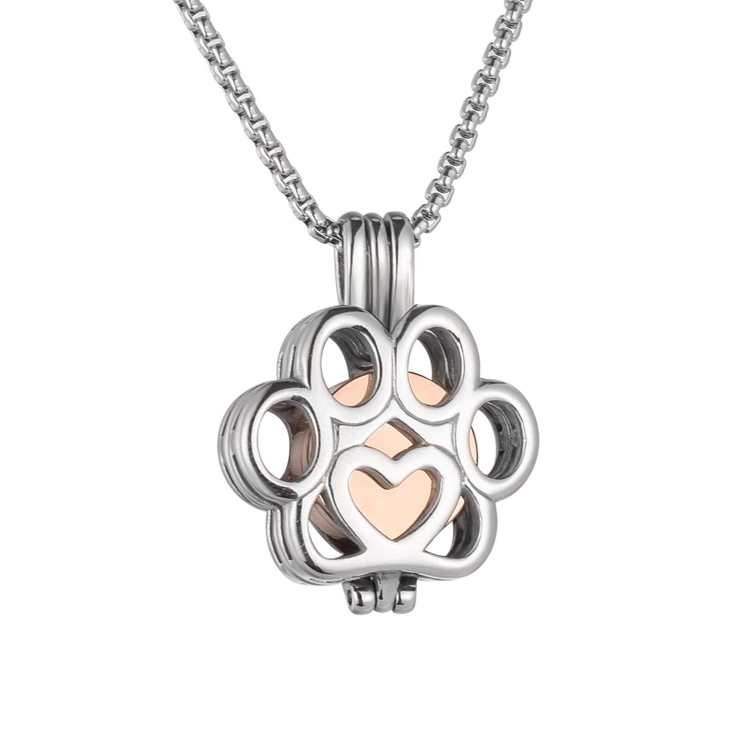 Rose Gold Eternity Paw Cremation Jewelry