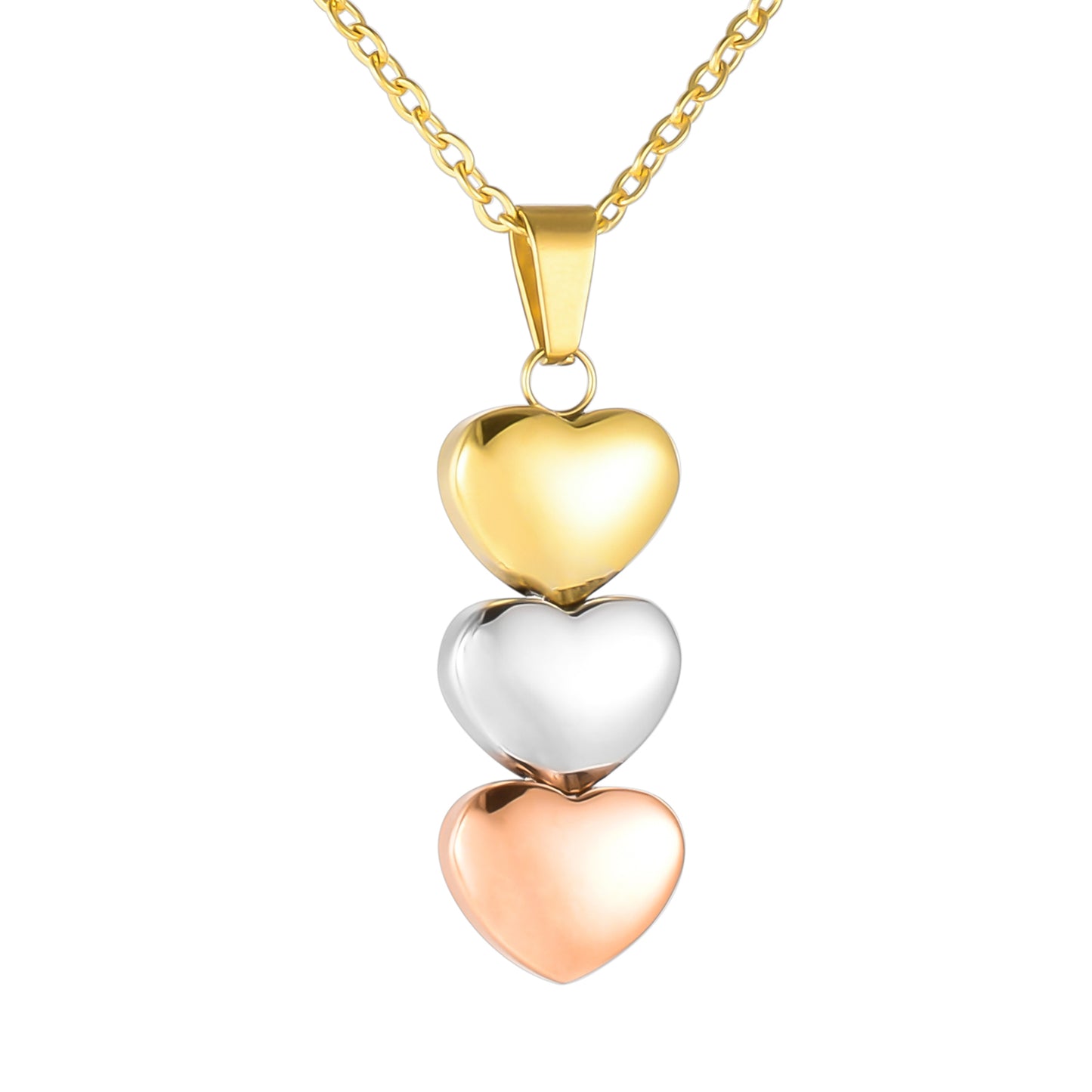 Three Heart Necklace for Ashes
