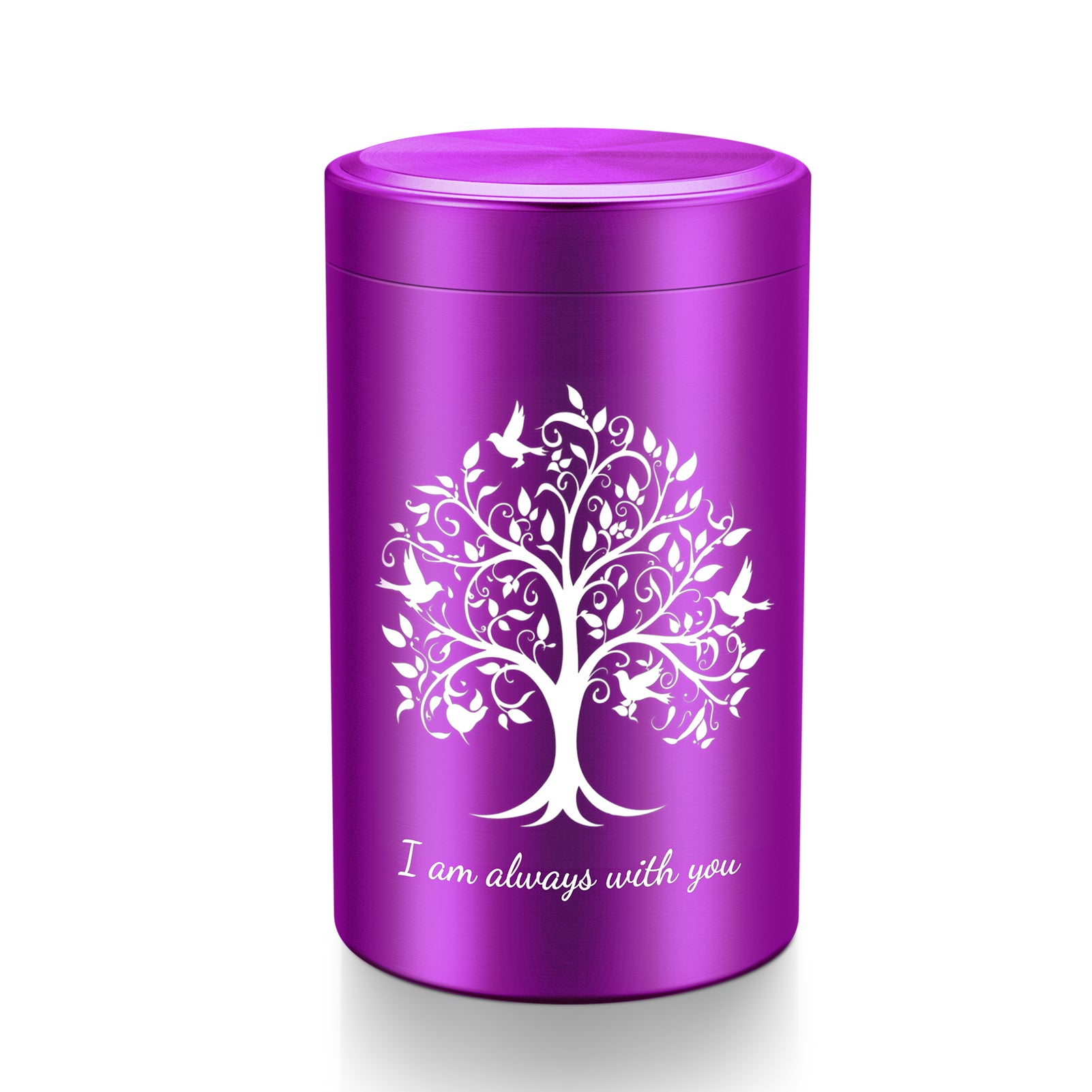 Small Aluminum Keepsake Urn for Human Ashes -Tree of Life