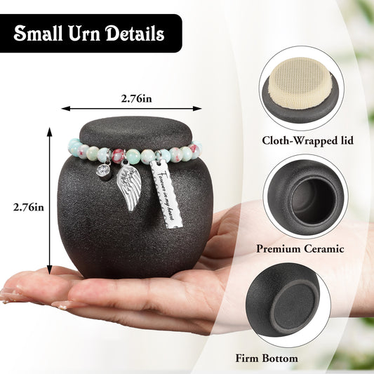 Ceramic 2.76 Inches Urn for Human Ashes Keepsake