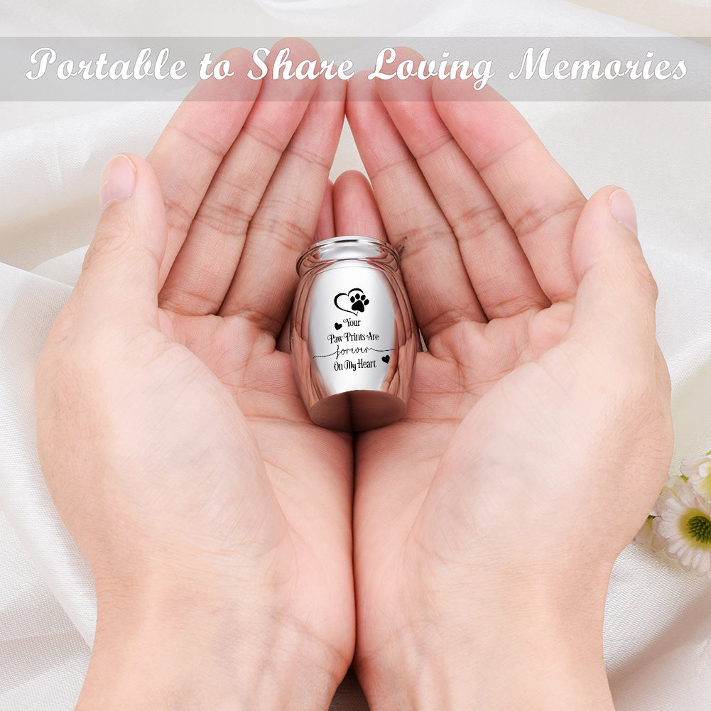 Memorial Urn for Beloved Pets: ‘Your Paw Prints Are Forever On My Heart’