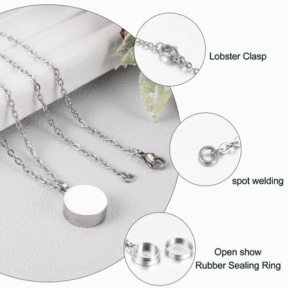 Circle Cremation Necklace Ashes Locket