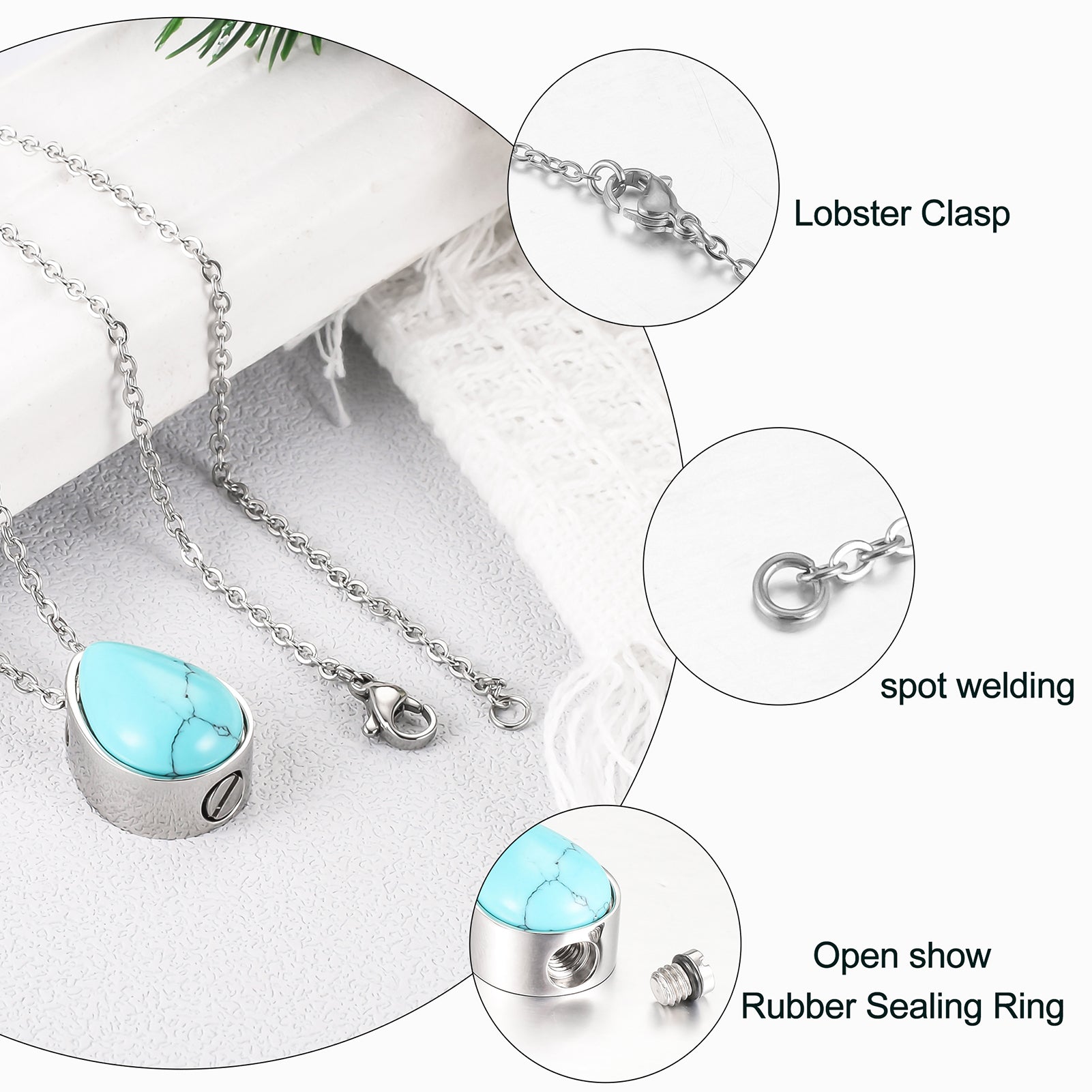 Natural Stone Ashes Locket