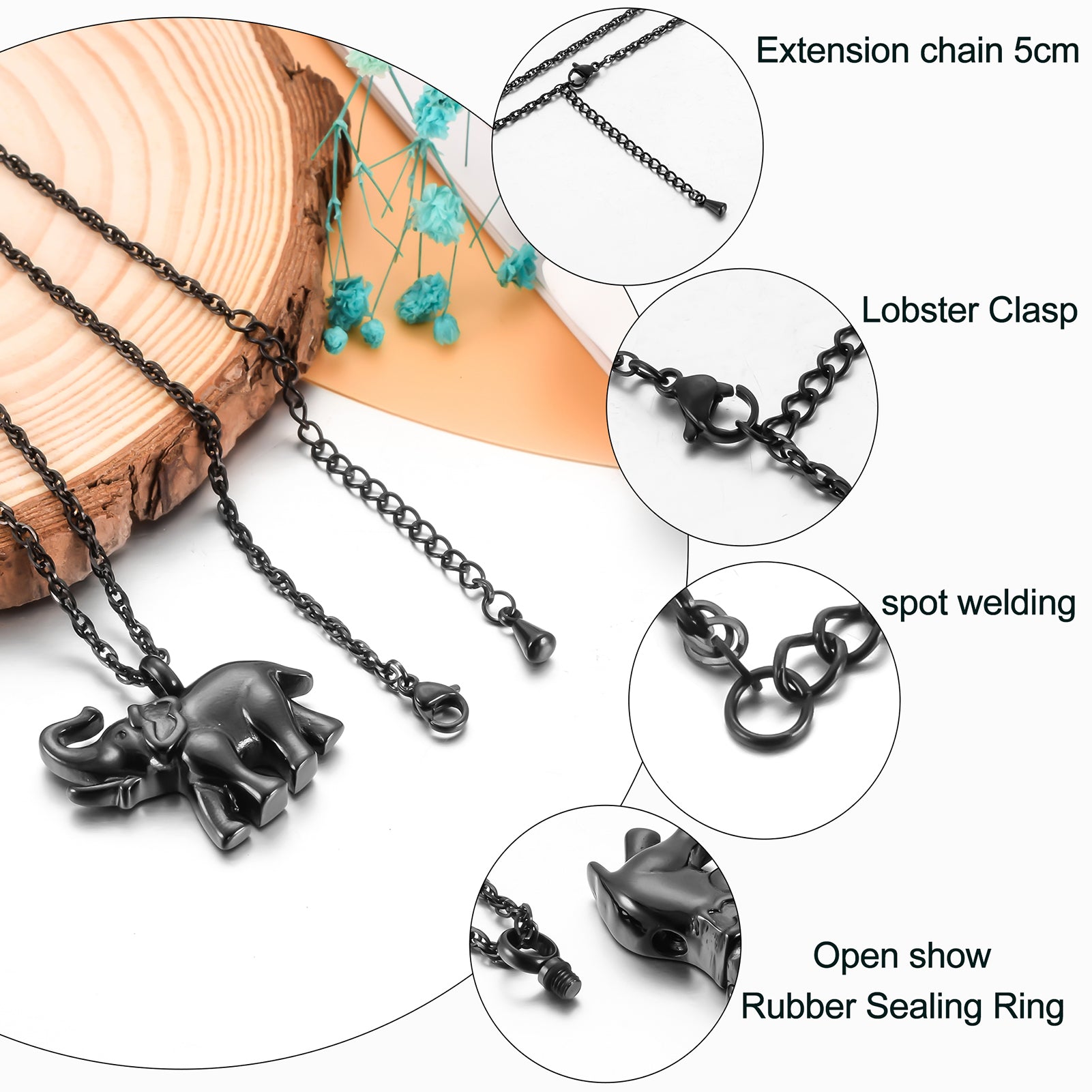 The Elephant Cremation Necklace