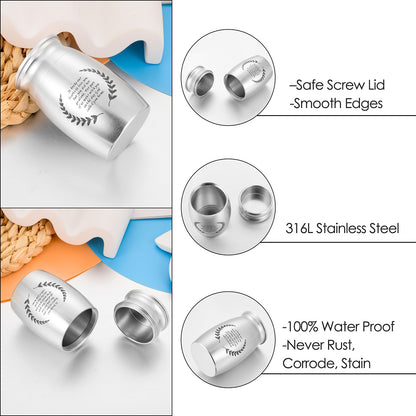 Aluminum Memorial Urns with Engraved Laurel Wreath & Poem