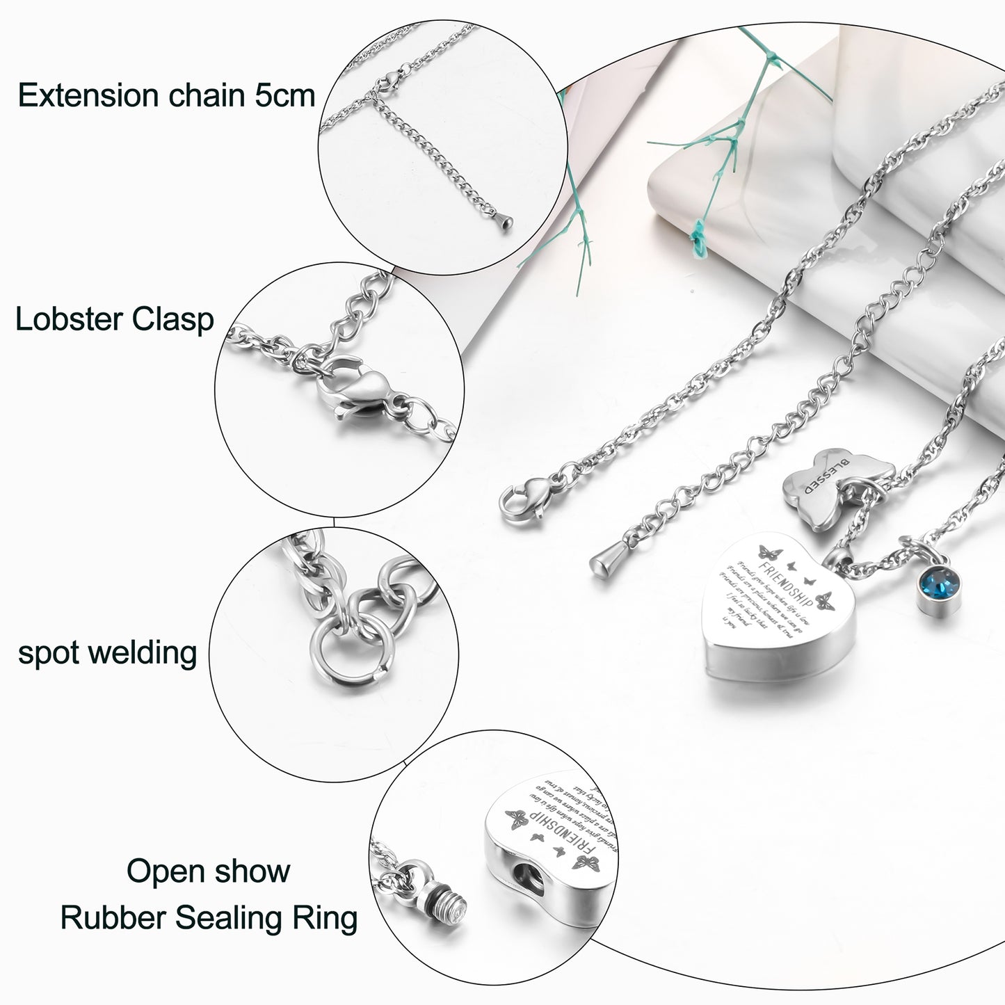 Heart Cremation Pendant for Friends