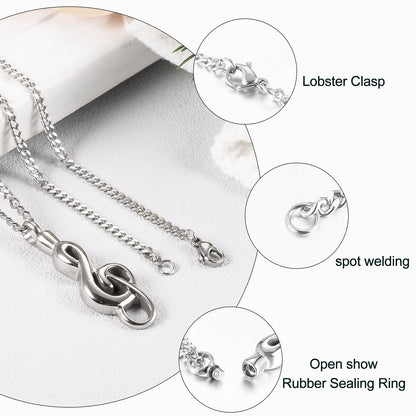 Music Note Urn Necklace