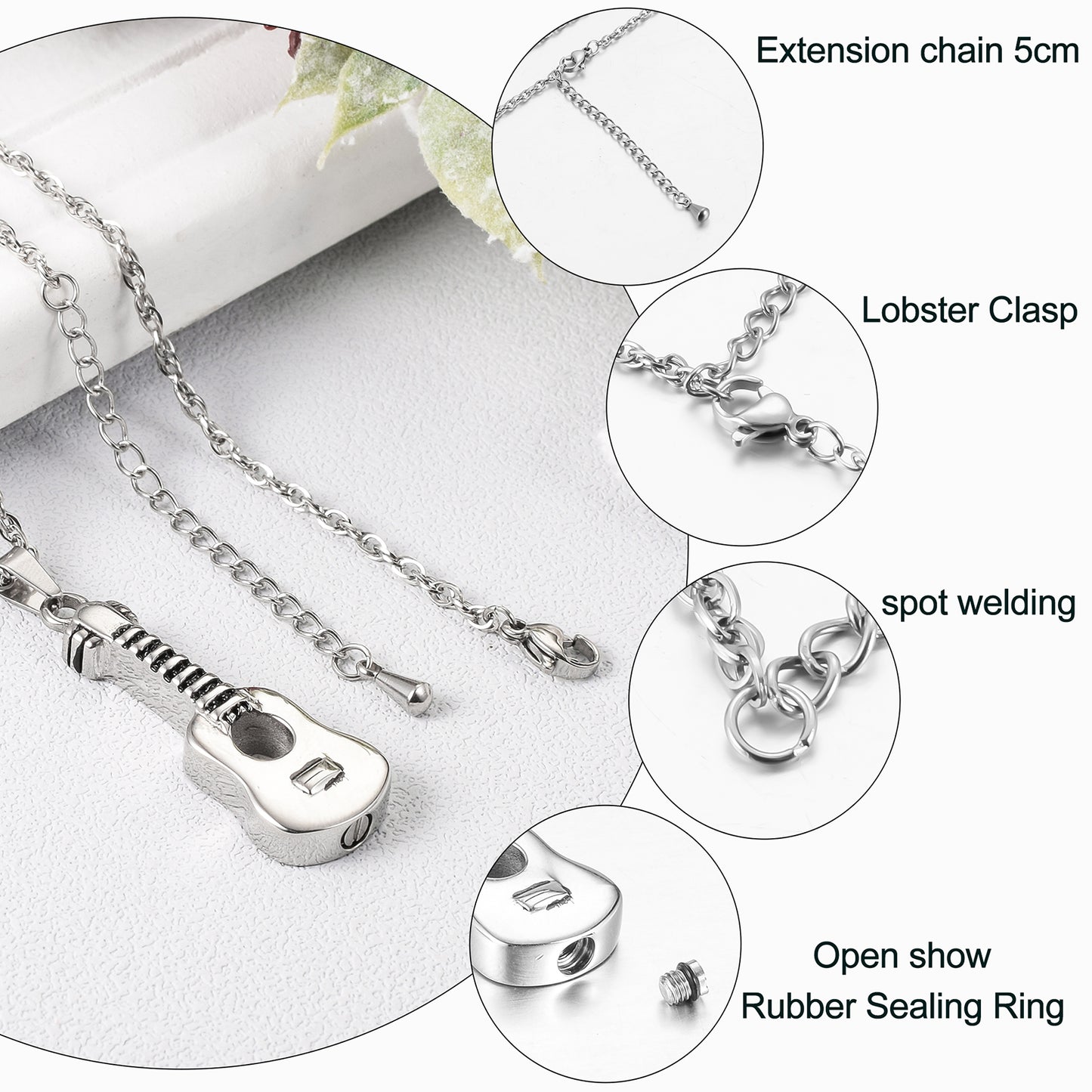 Guitar Urns Jewelry Ashes Holder