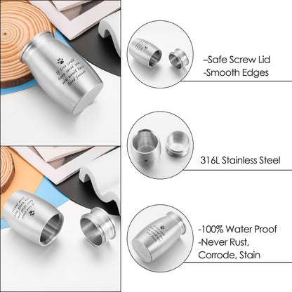 Aluminum Pet Memorial Urns with 'If Love Could Have Saved You' Engraving